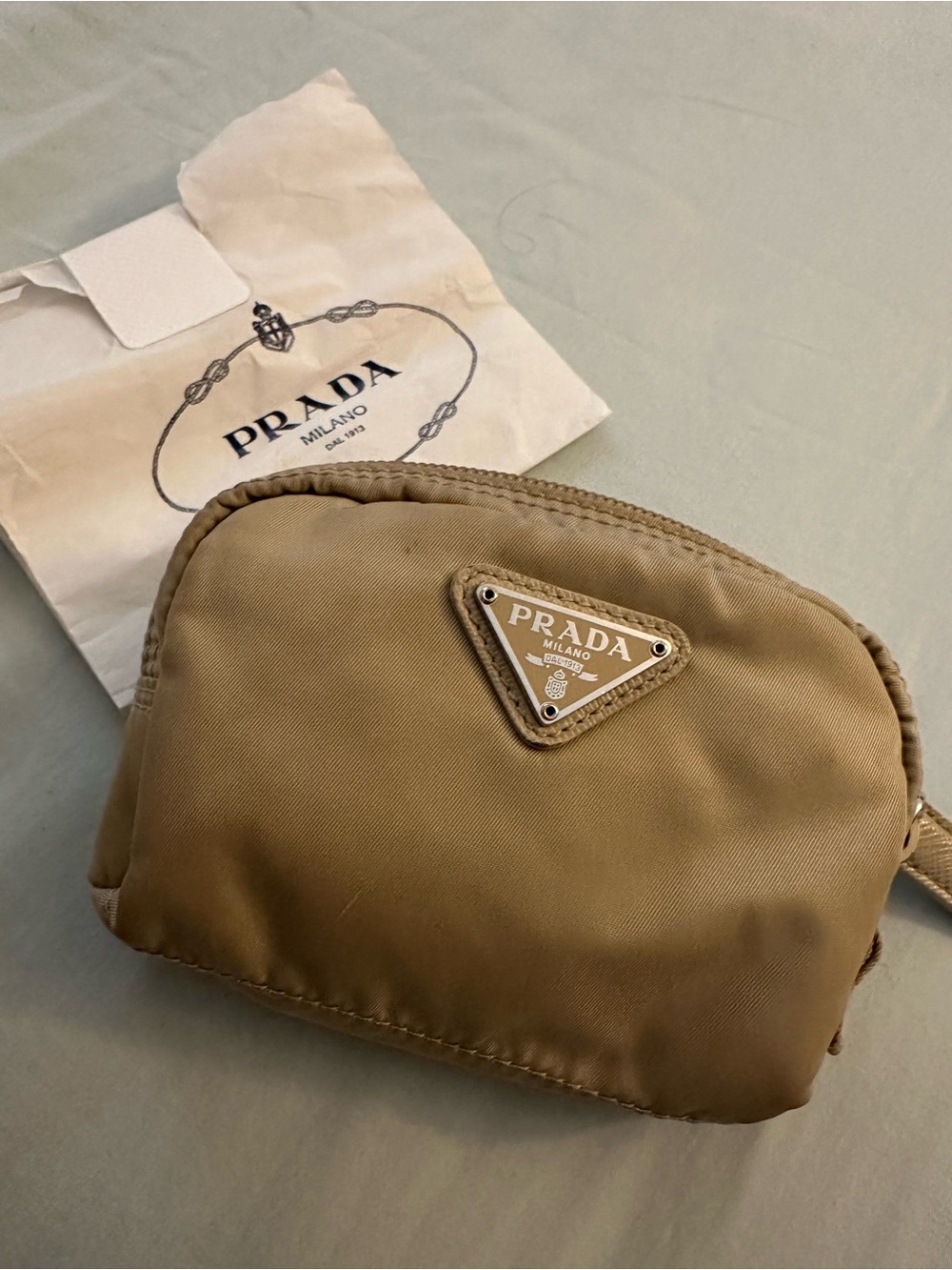 Prada Beige Re-Nylon Pouch